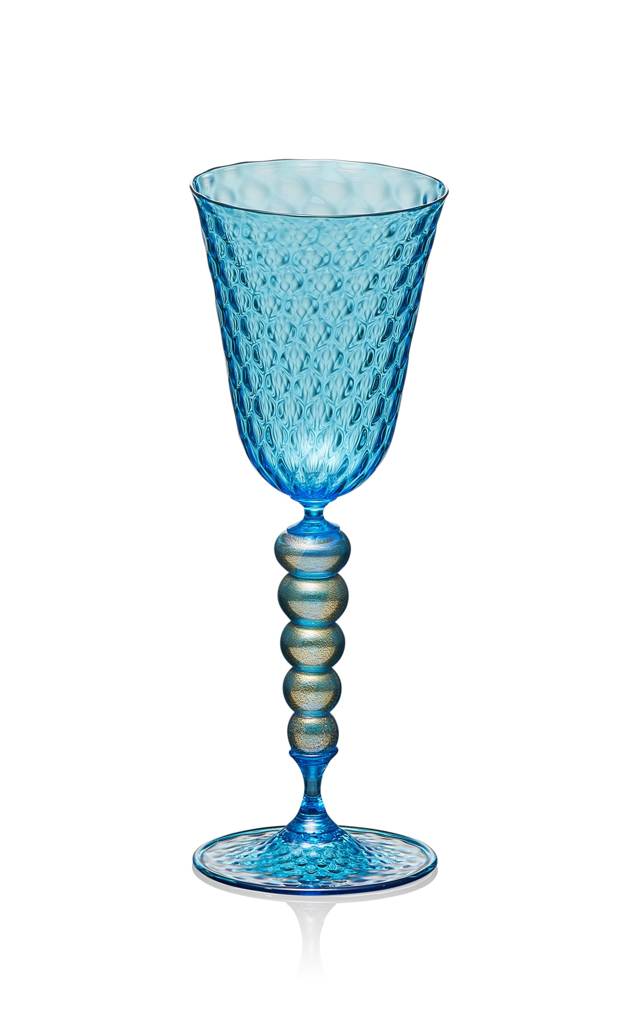 Copper Blue Goblet