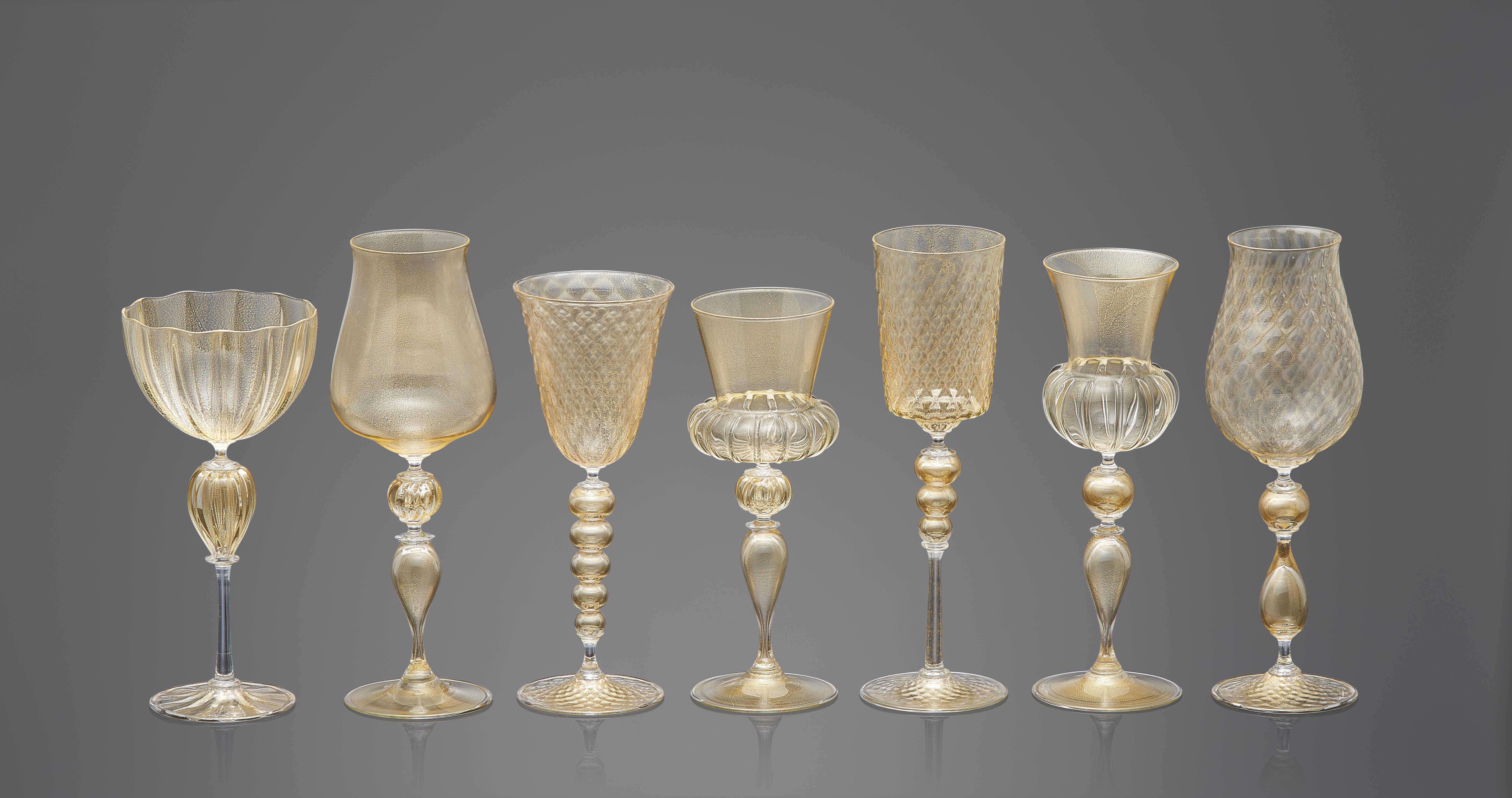 Gold Leaf Goblets