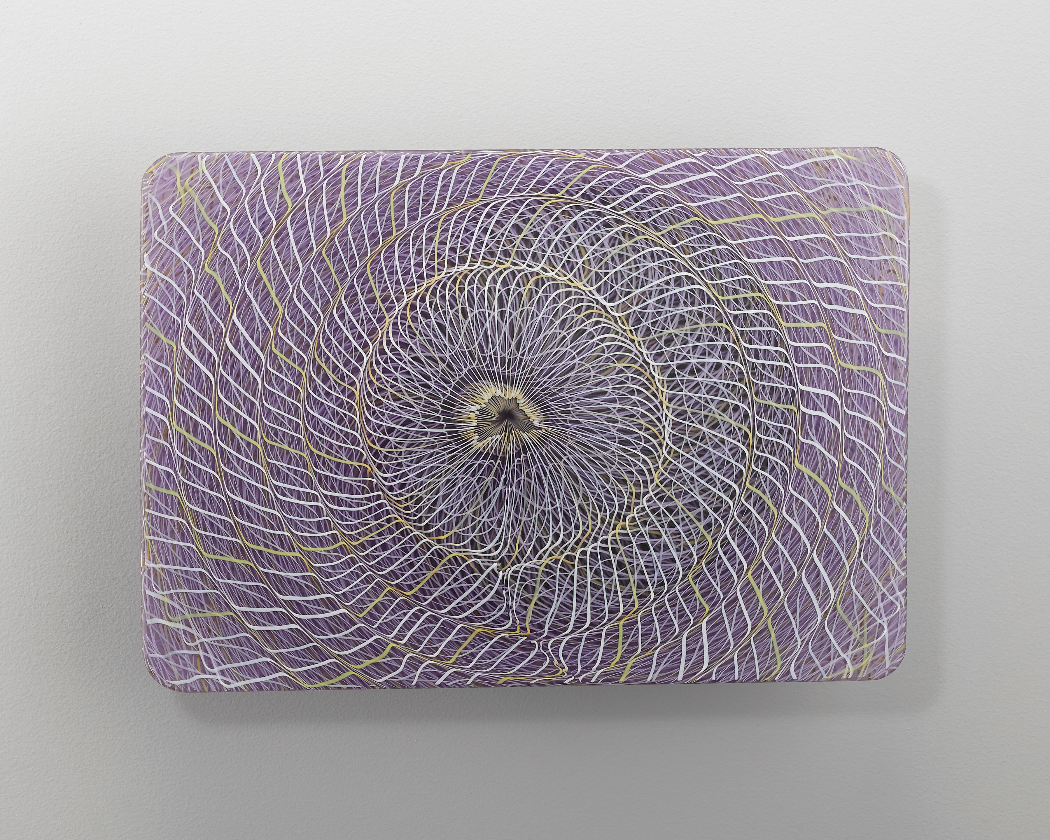 Abstract Sculpture di Joshua Bernbaum - Extroverre Viola, Nero e Bianco