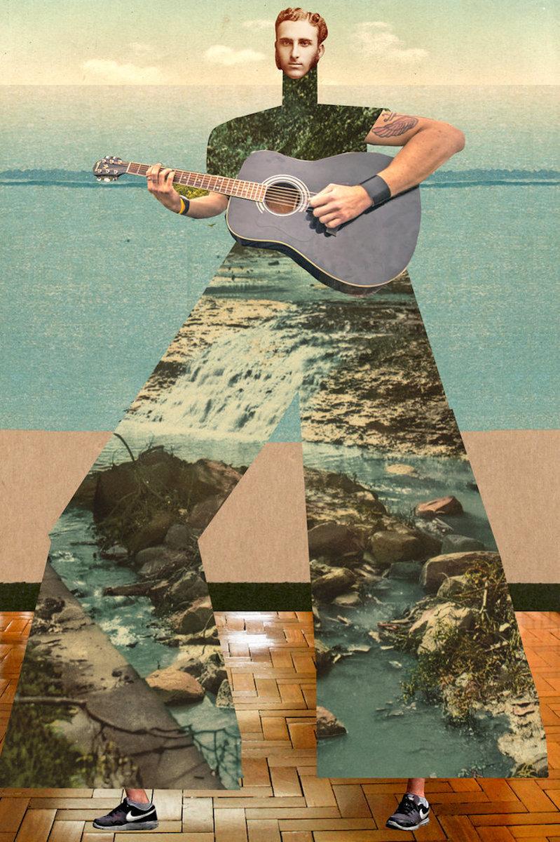 Plate No. 111 (Abstract, Collage, Nike, Guitar)