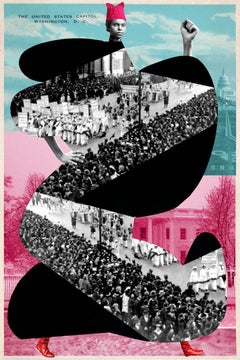 Plate No. 155, The Women's March on Washington 2017 (Abstract, Collage)