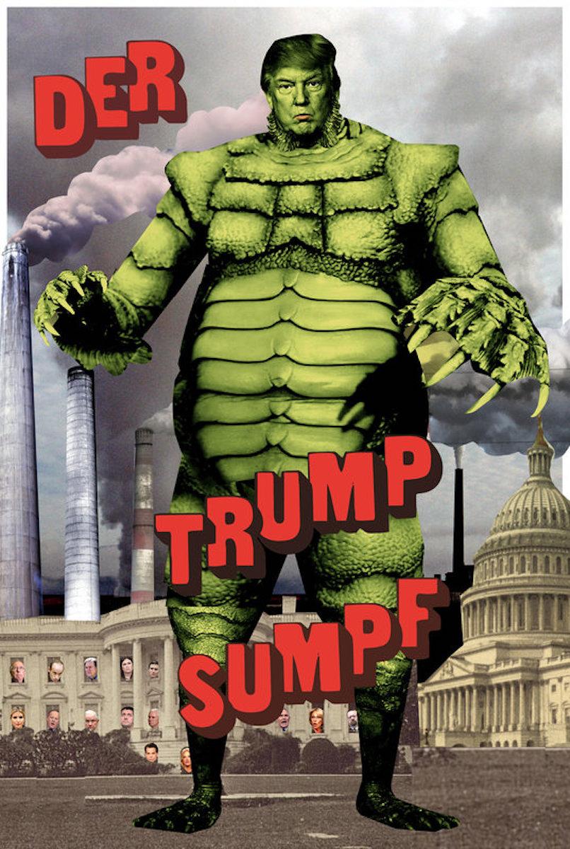 Plate No. 250 (Abstract, Collage, Trump, Hulk)