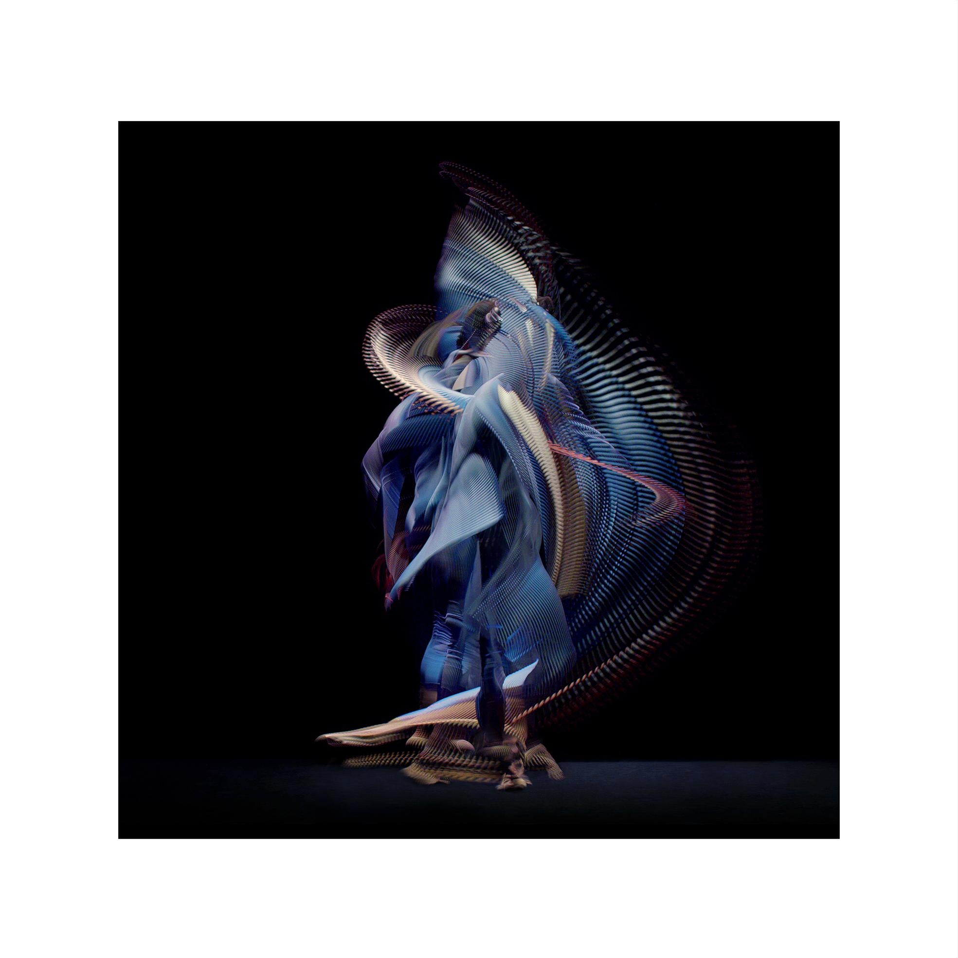 Giles Revell      Portrait Photograph - Abstract Dancers, Dark Blue 1, 2019 by Giles Revell - Photography, Black, Ballet