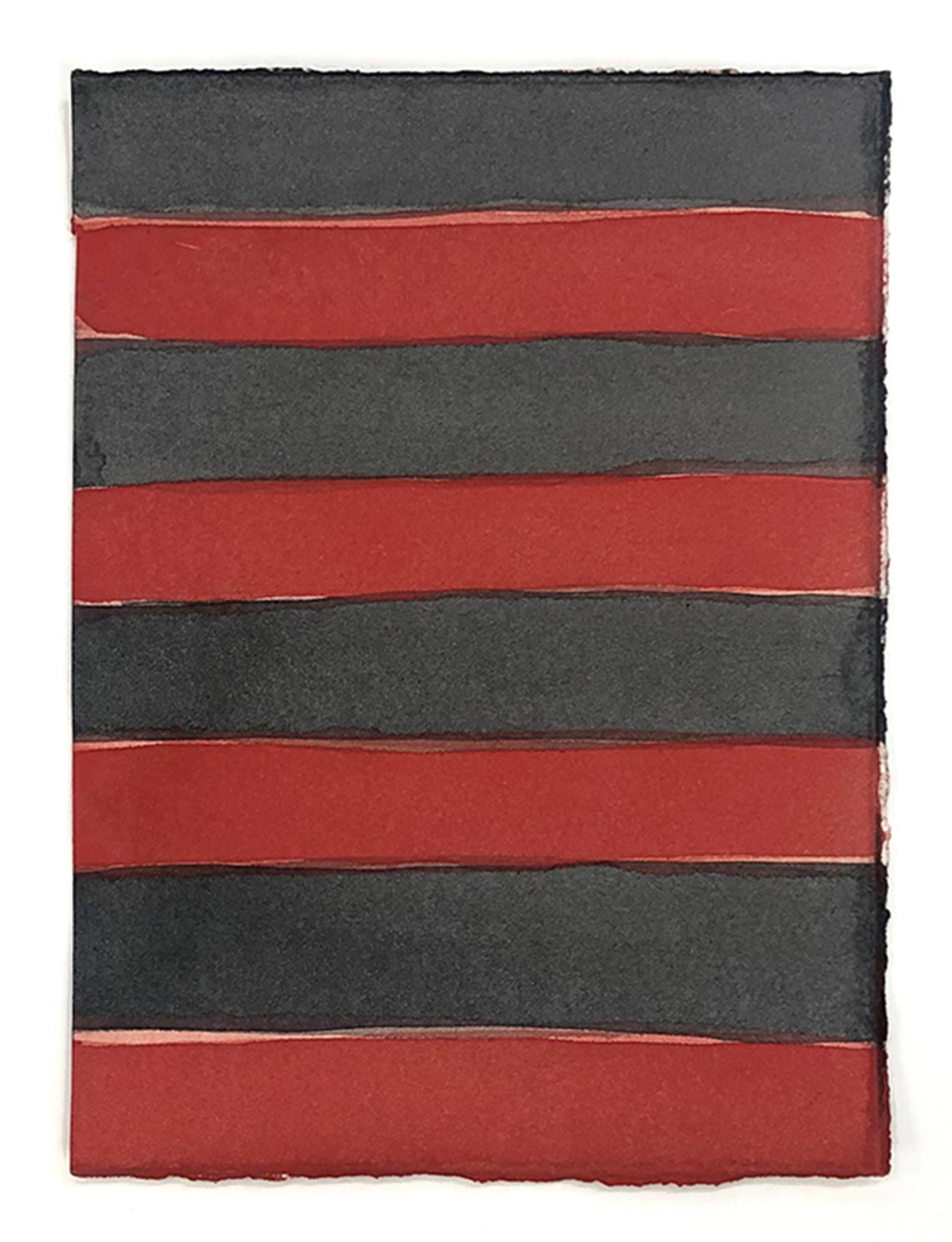Sean Scully Abstract Drawing - UNFRAMED (UNIQUE WATERCOLOR)