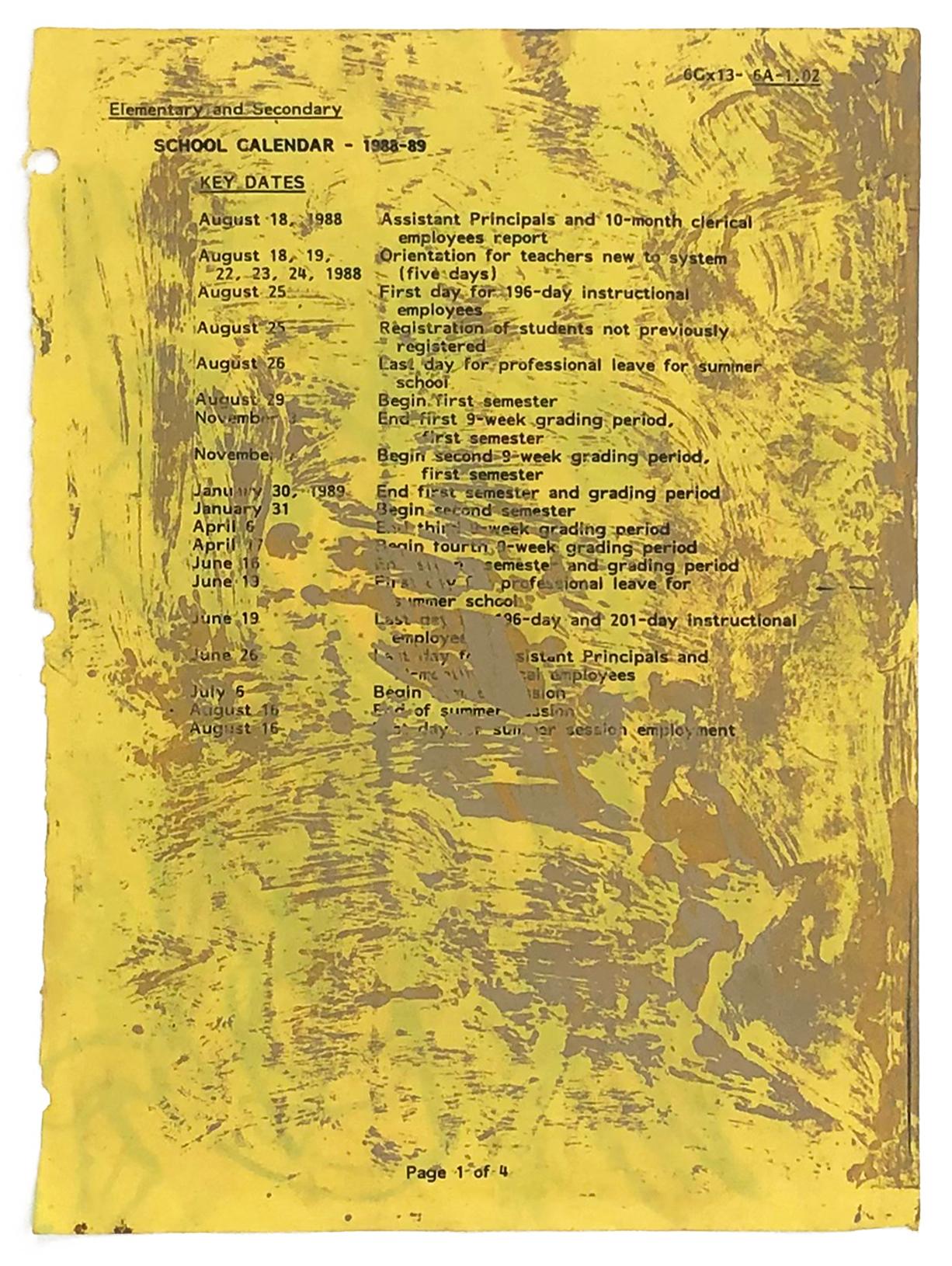 Gathering (tecnica mista originale su carta) - Art Outsider Art di Purvis Young