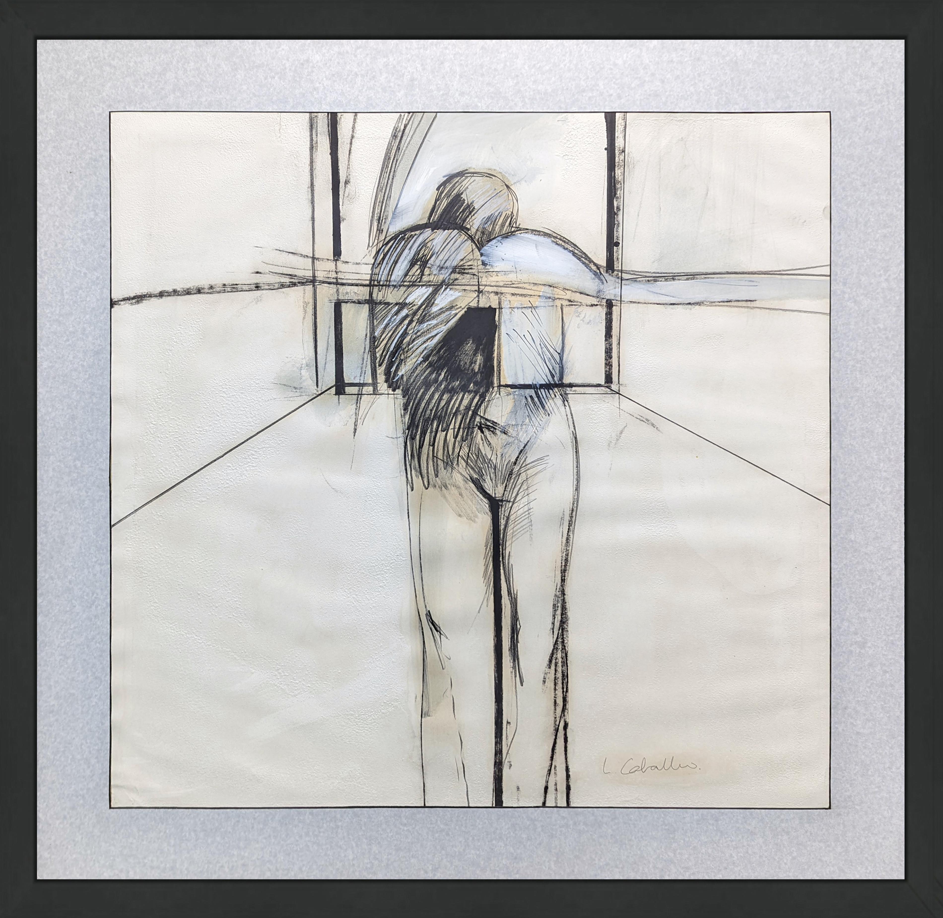 Portrait di Luis Caballero - Senza titolo (grande disegno originale su carta)