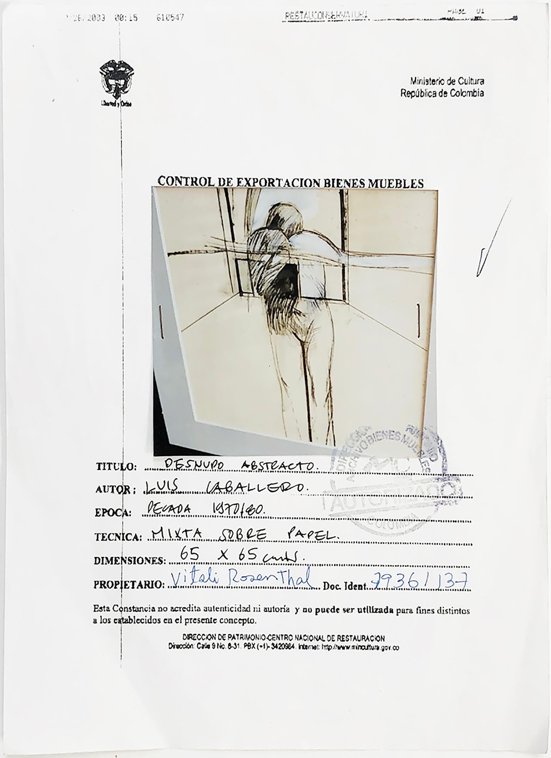 Senza titolo (grande disegno originale su carta) - Art Contemporaneo di Luis Caballero