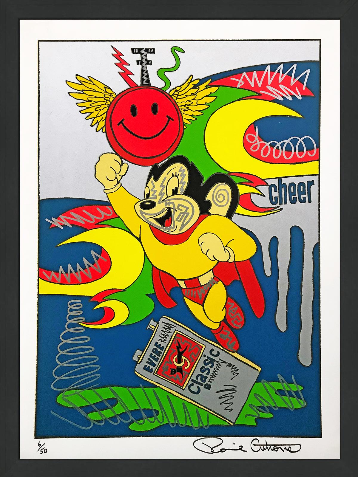 MIGHTY MOUSE (EMBELLISHED) - Art by Ronnie Cutrone