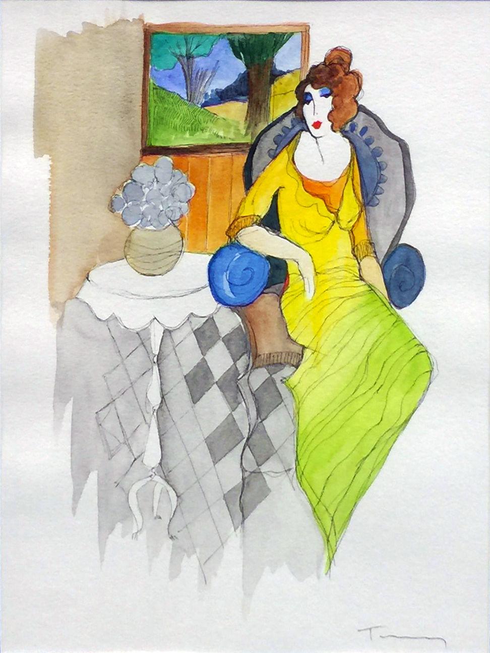 UNTITLED (WOMAN BY THE WINDOW) - Art by Itzchak Tarkay