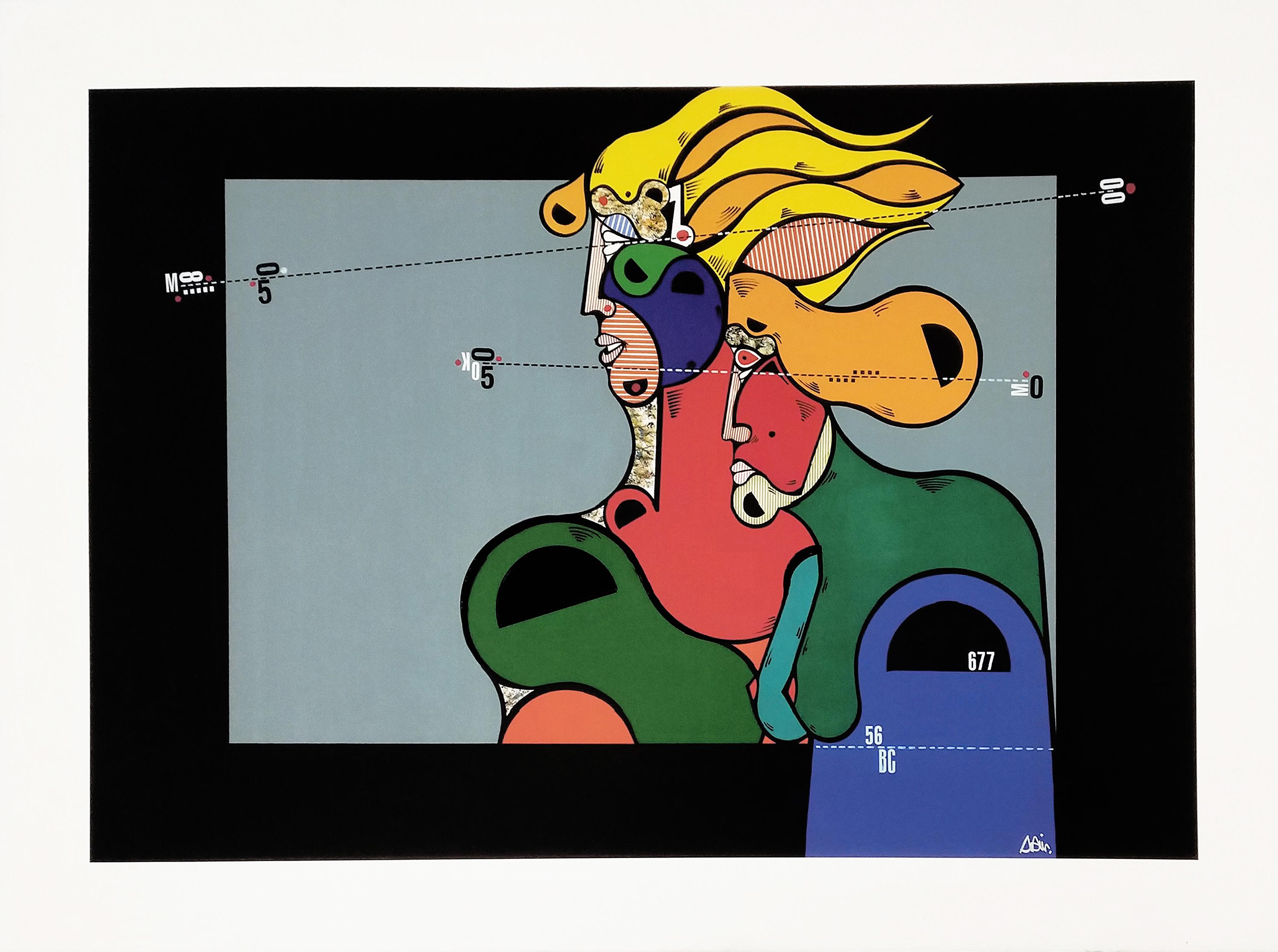 EGIPCIOS EN LE VENTANA - Print di Oswald Aulestia