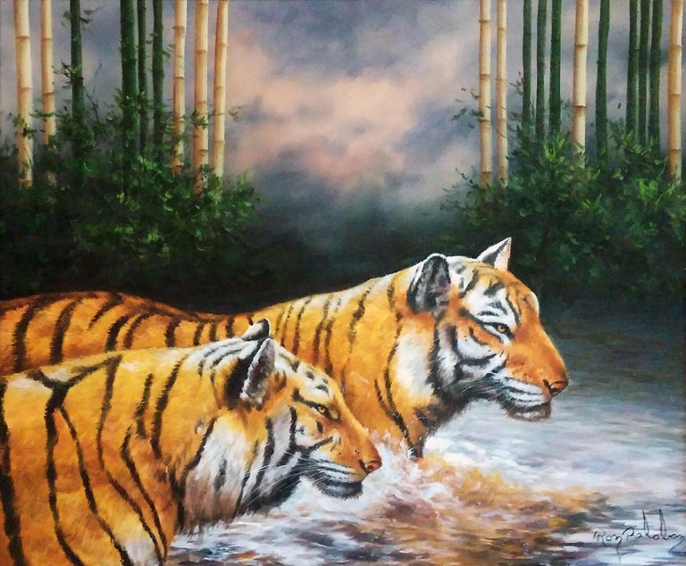 Ron Balaban Animal Painting - TIGERS