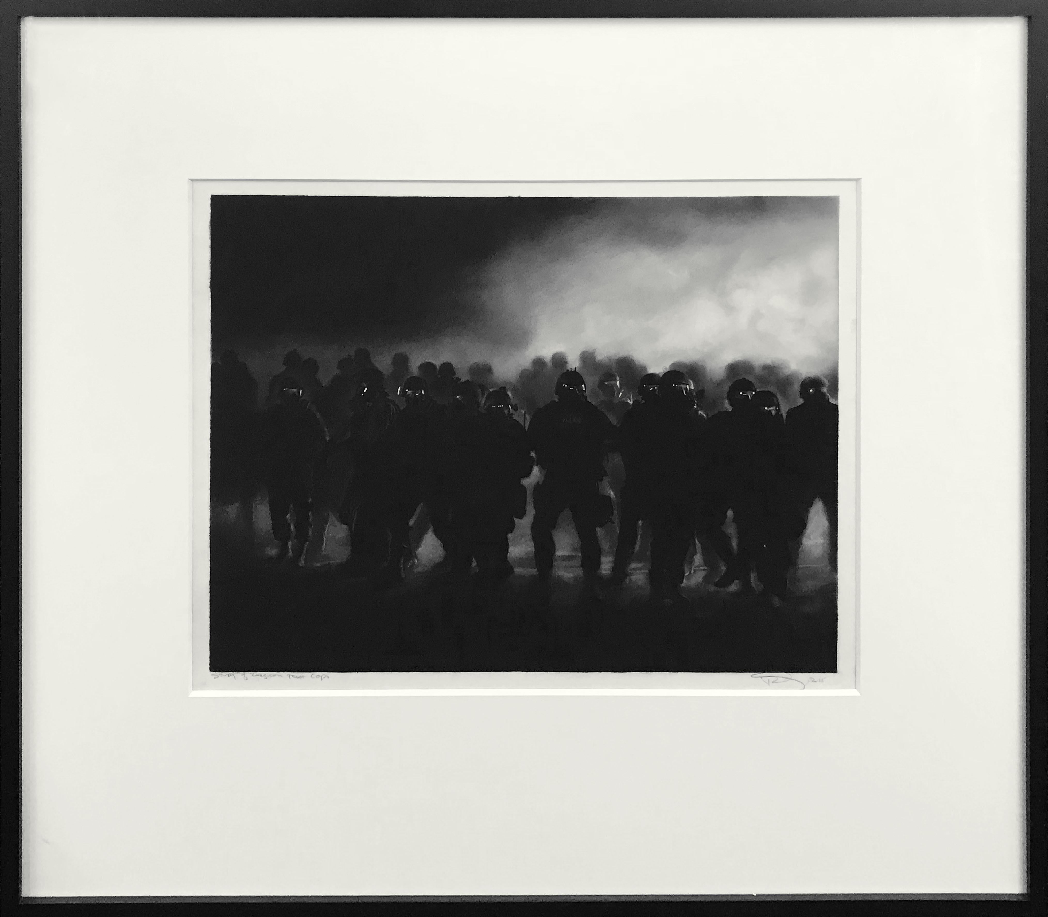 STUDY OF FERGUSON RIOT COPS - Art by Robert Longo