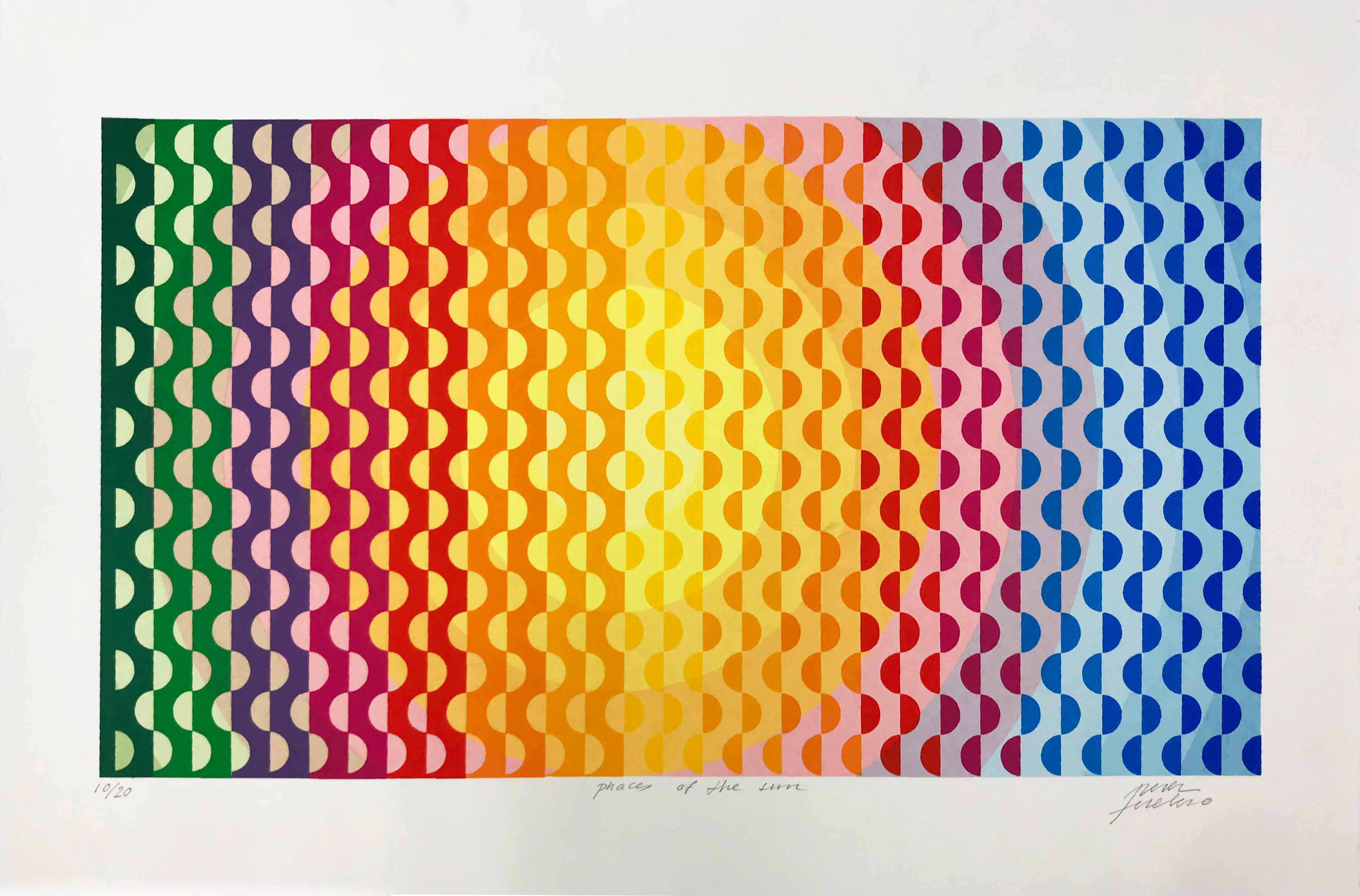 Antonio Perez melero Abstract Print - PHASES OF THE SUN