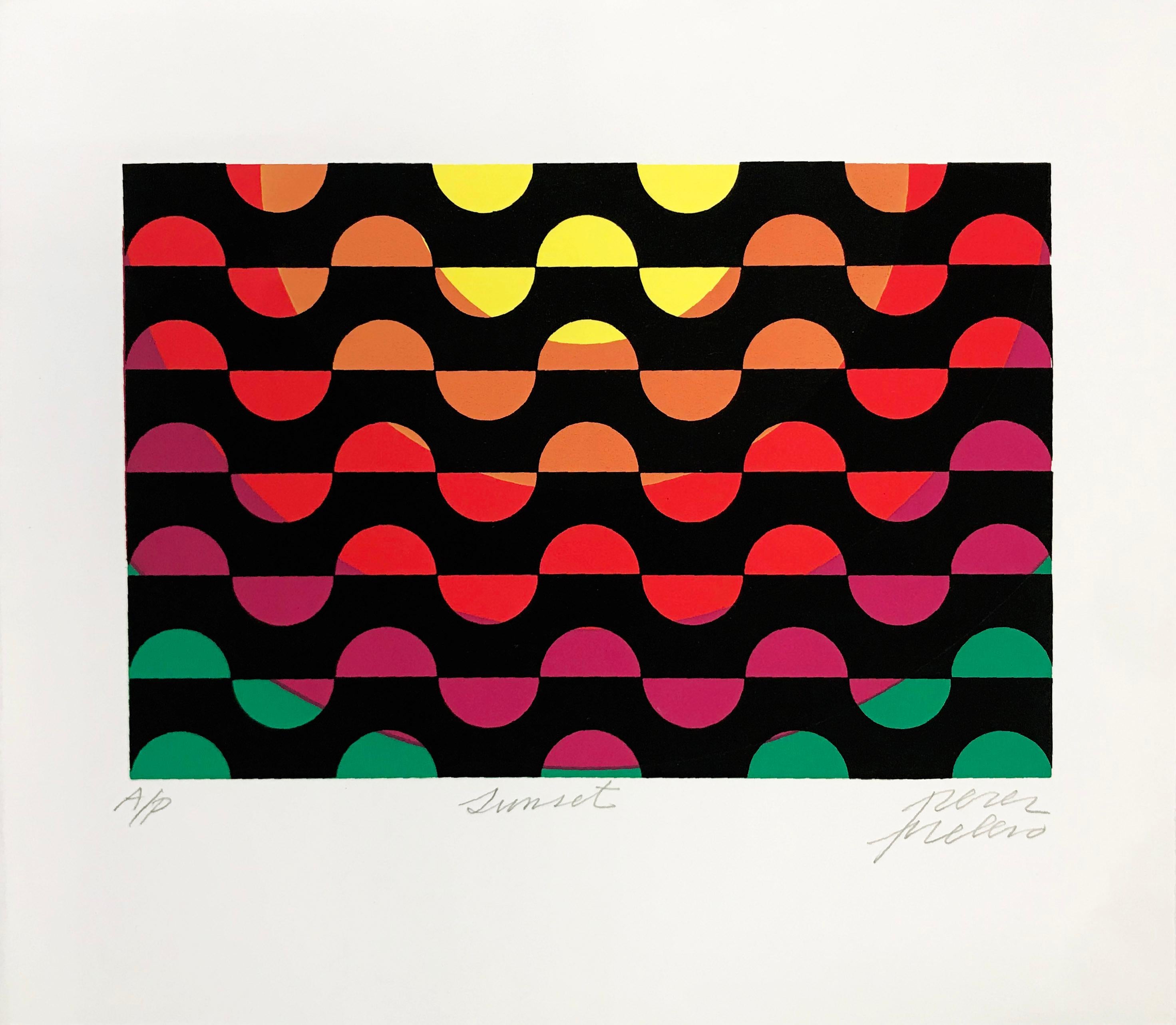 Antonio Perez melero Abstract Print – SUNSET