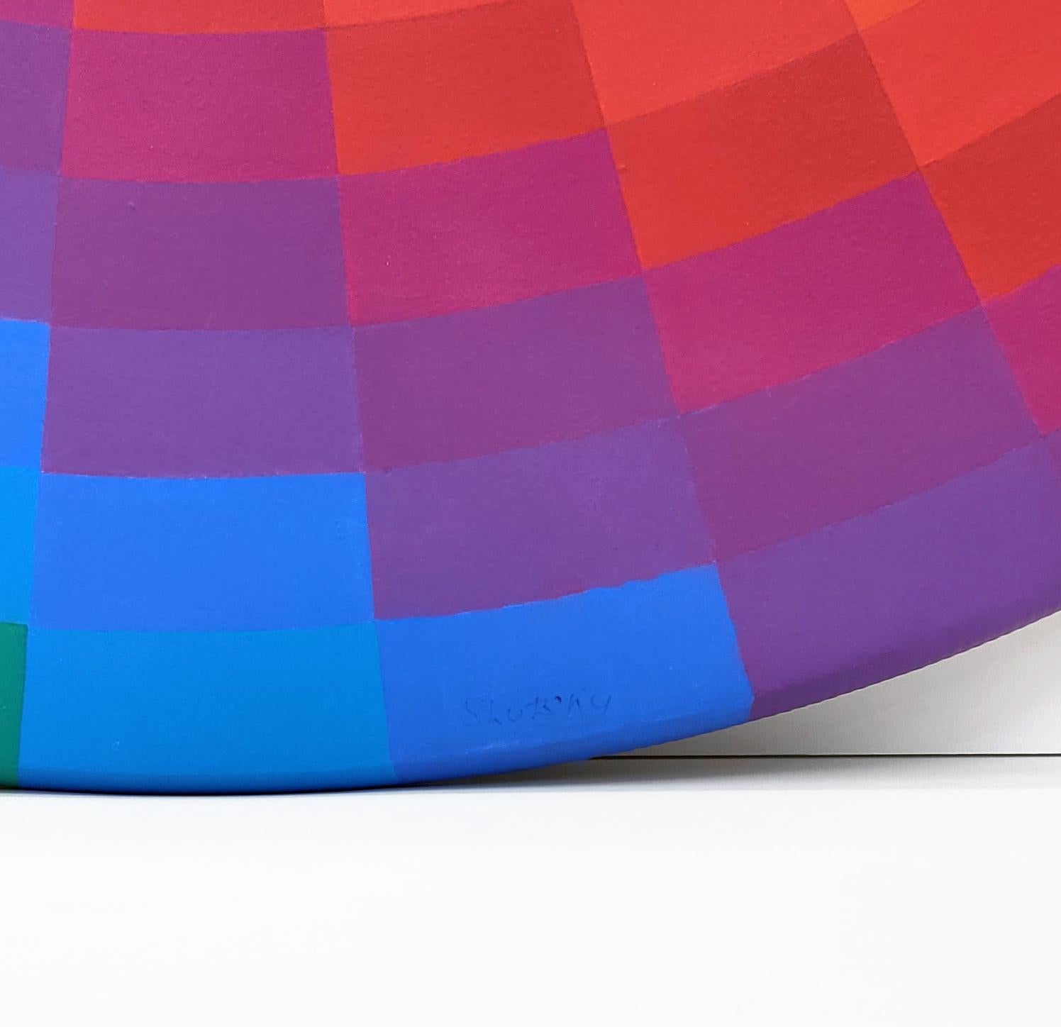 ARCOBALENO A SPIRALE (PITTURA CIRCOLARE SU LEGNO) - Painting di Stan Slutsky