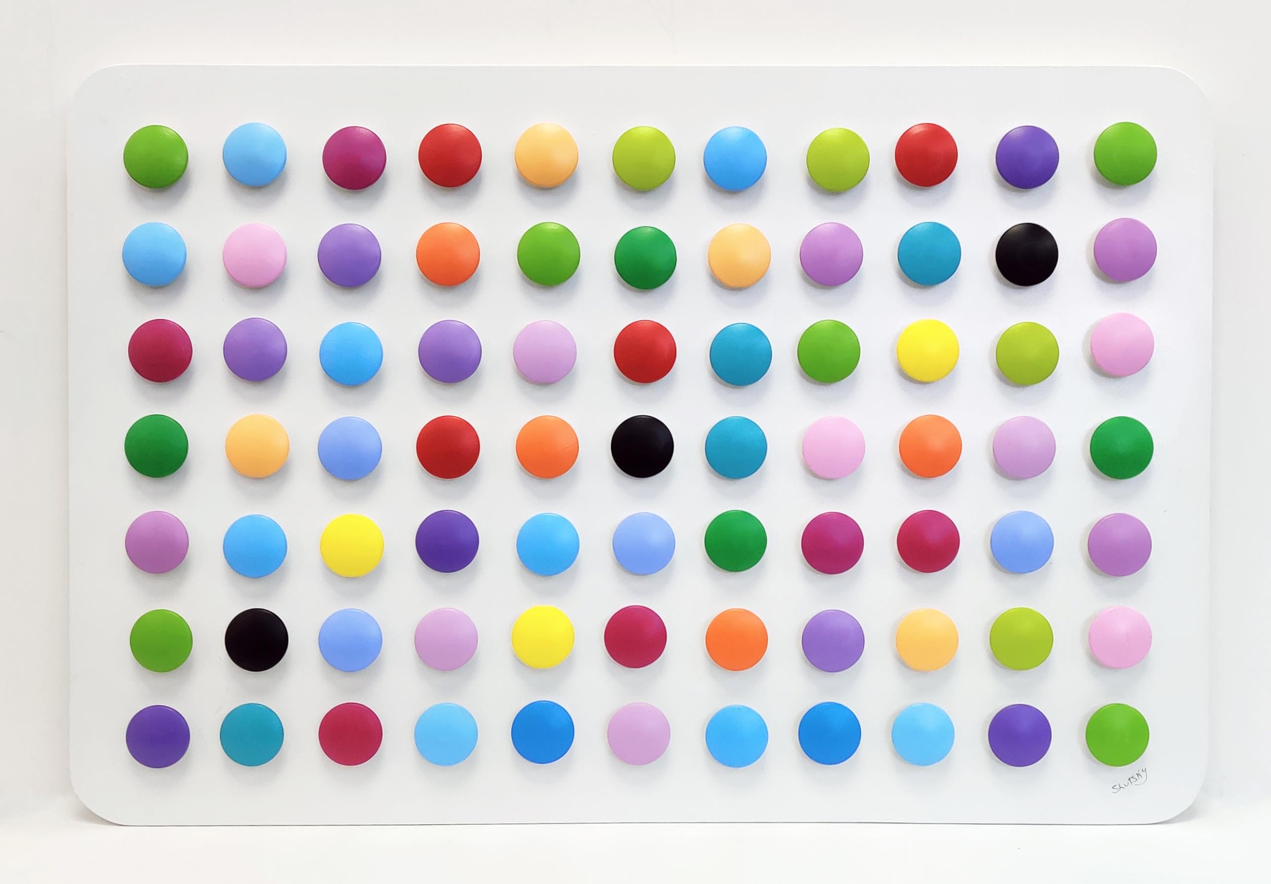 HOMAGE TO HIRST (DIMENSIONAL PIECES OF WOOD WITH MAGNETS)