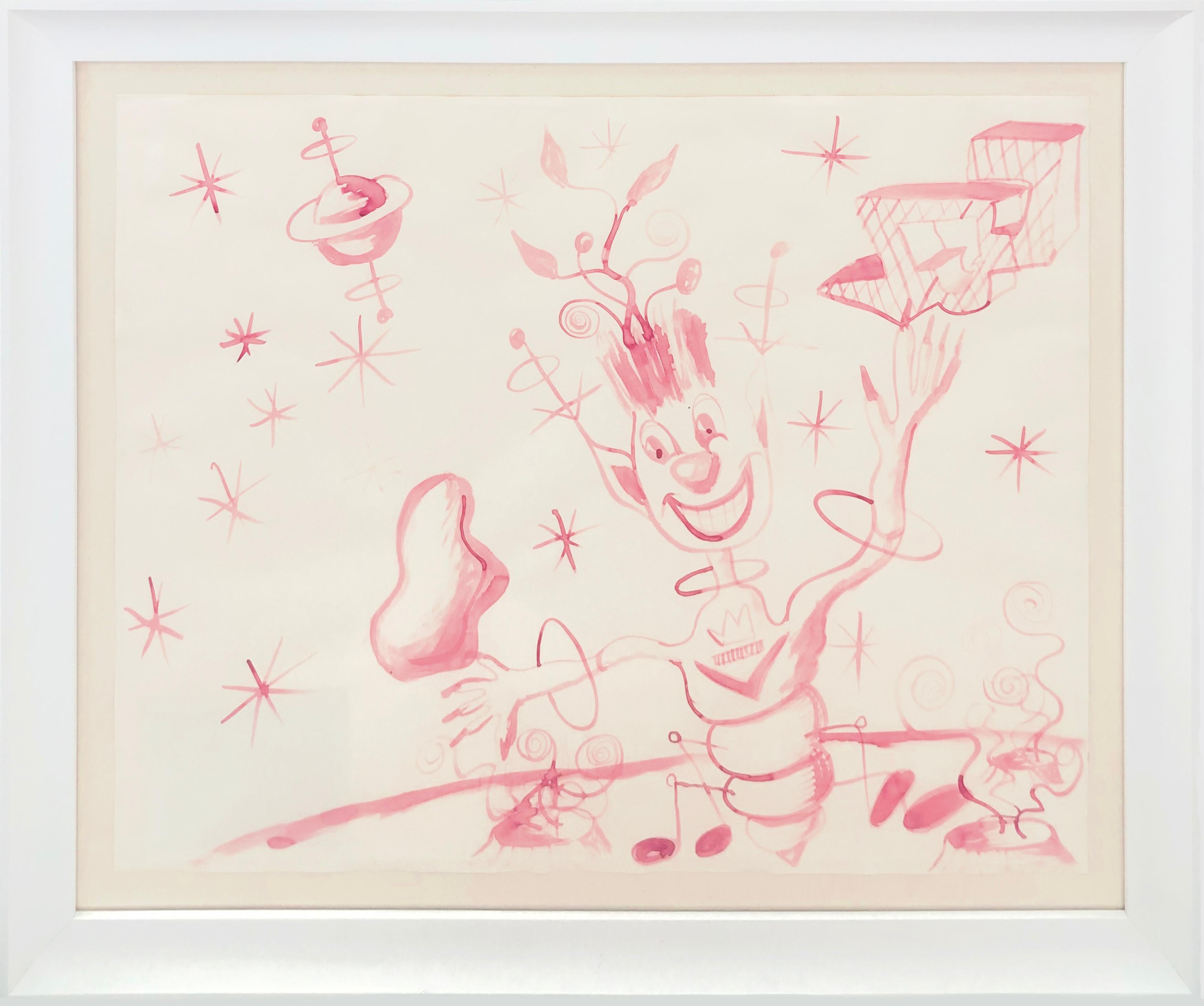 Figurative Art di Kenny Scharf - CAPITAN DIVERTIMENTO (DISEGNO ORIGINALE)