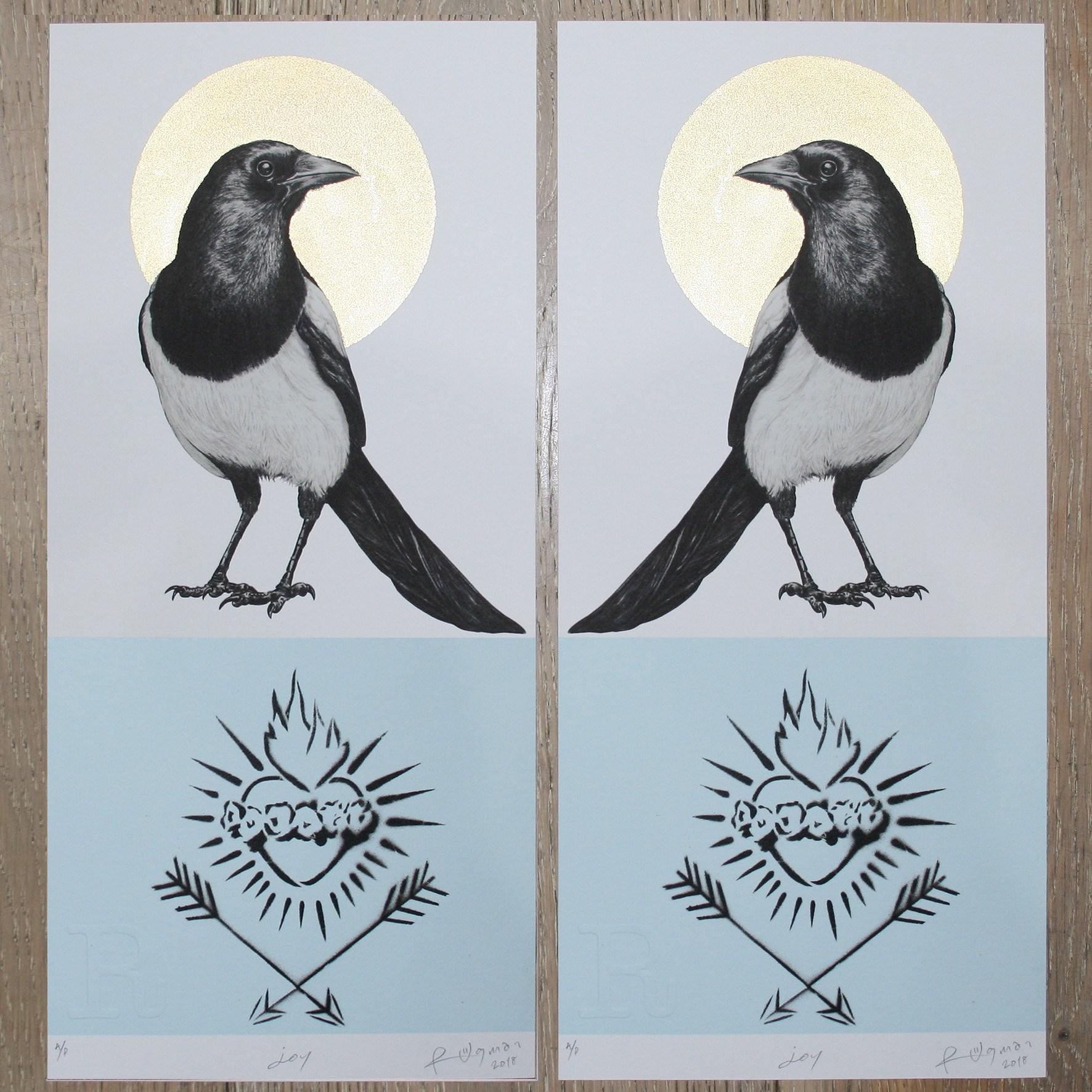 JOY - Magpie Female/Female - Print by Anthony McEwan