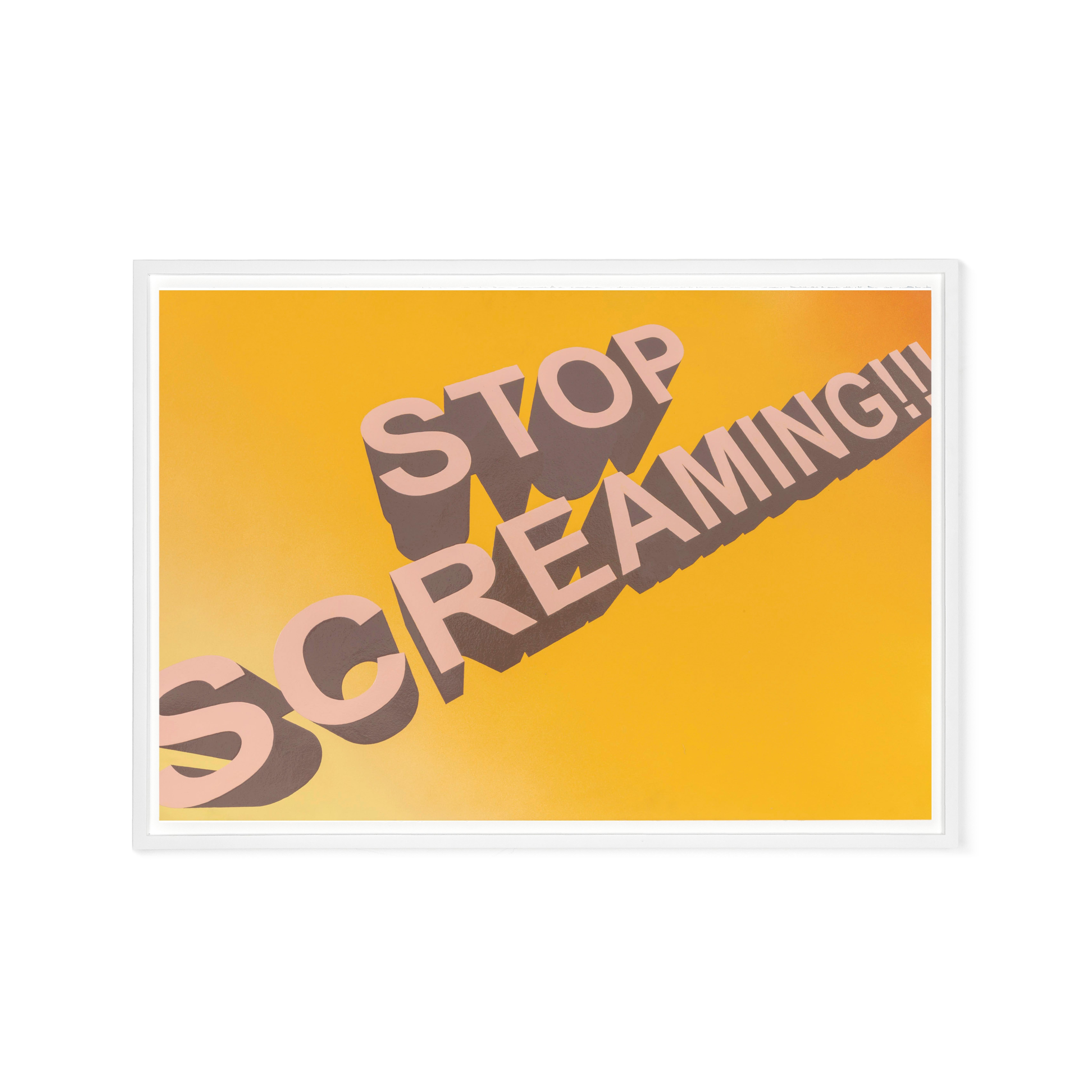 Untitled (Stop Screaming!!!), Contemporary Painting On Paper, 2018  For Sale 1