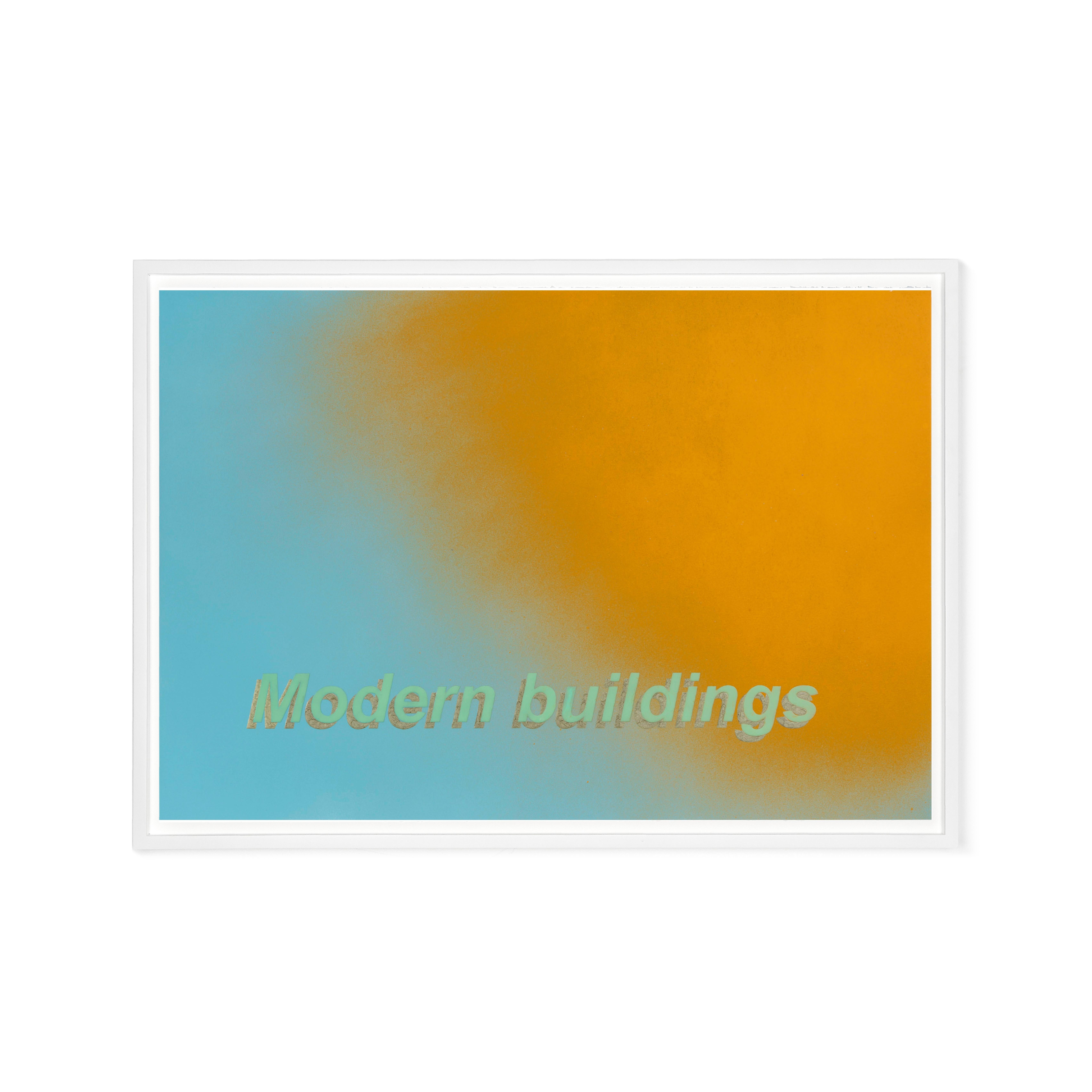 Untitled (Modern buildings), Contemporary Painting On Paper, 2018  For Sale 1