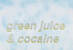 Untitled (green juice & cocaine), Contemporary Painting On Paper, 2017