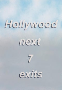 Untitled (Hollywood next 7 exits), Contemporary Painting On Paper, 2017