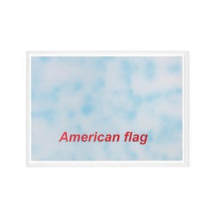 Untitled (American flag), Contemporary Painting On Paper, 2017