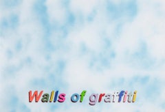 Untitled (Walls of graffiti), Contemporary Painting On Paper, 2017