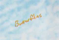 Untitled (Butterflies), Framed Contemporary Painting On Paper, 2018