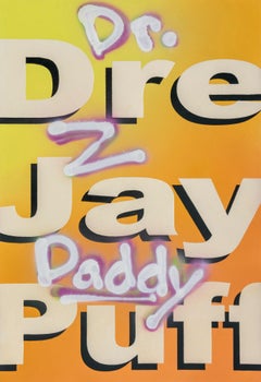 Untitled (Dre Jay Puff), Framed Contemporary Painting On Paper, 2018 