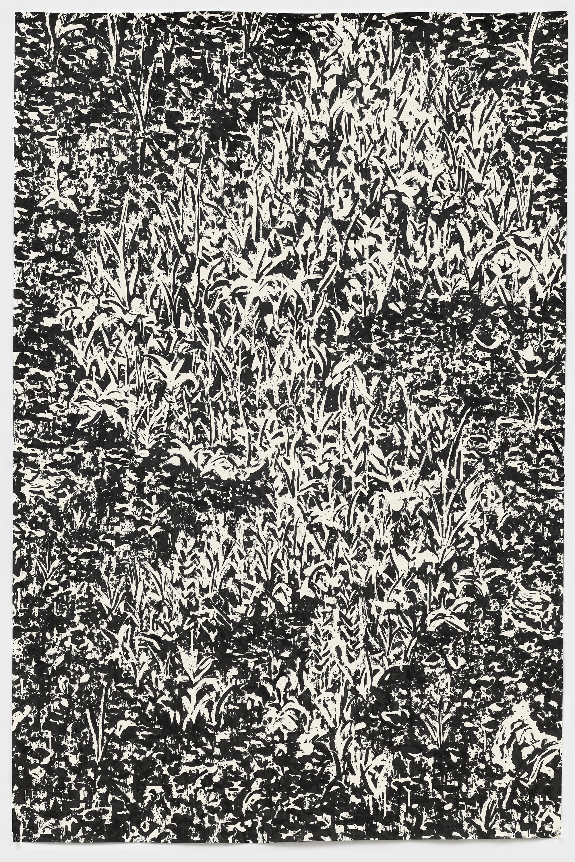 Sleeper, 2018 is a large scale ink on paper painting by American-born, New York-based artist Tom Costa.
54 x 36 in.

Artist's Statement: 
I grew up in the foothills of the Blue Ridge Mountains, and spent my childhood exploring wilderness and the