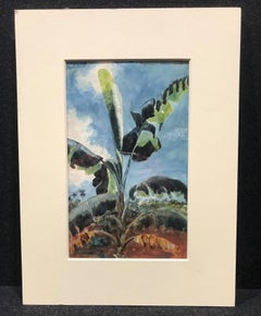 19th Century Watercolor, Plantain, 1859
