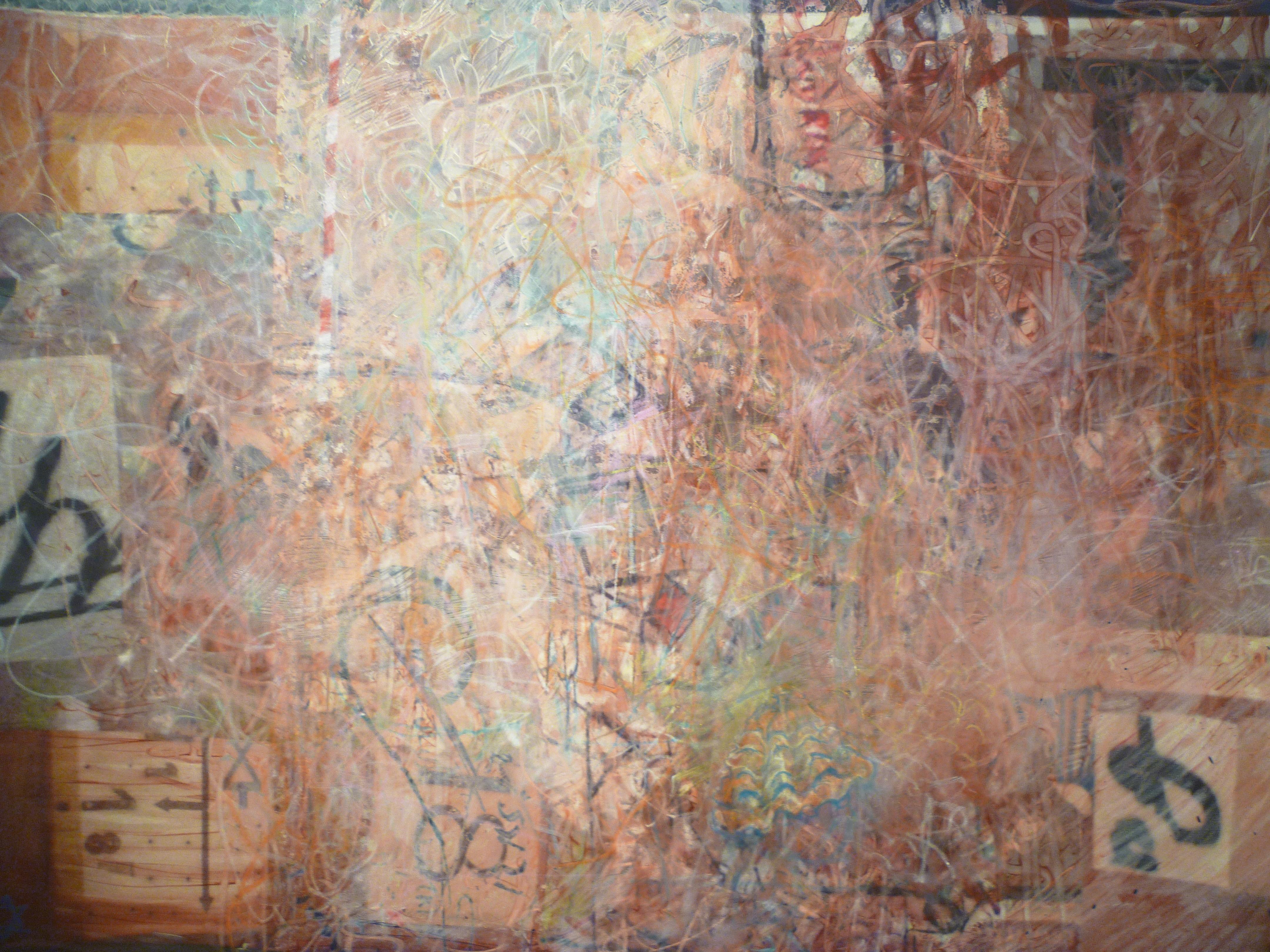 Tamara Negev – zeitgenössisches abstraktes Licht-Pastell-Gemälde in Mischtechnik auf Leinwand