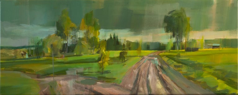 Peter Pauko The Road I Contemporary Acrylic Landscape Painting