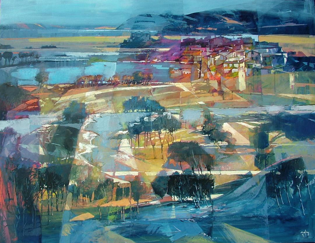 Alex Bertaina Landscape Painting - Blue Dreams