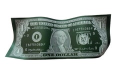 Dollar Bill Green - engraved polished anodized aluminium sculpture