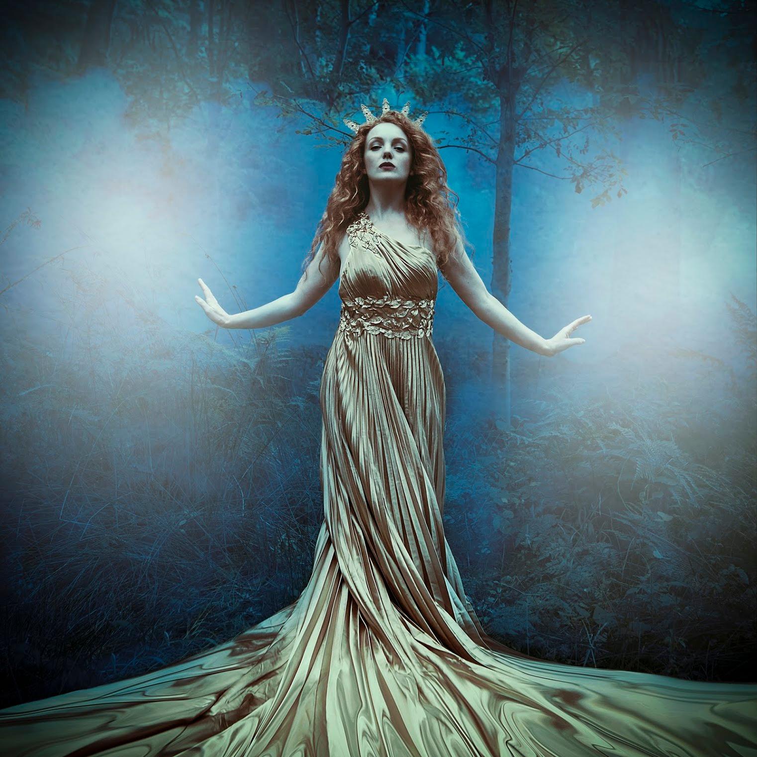 Ceridwen Raynor Figurative Photograph - The Goddess - contemporary photograph powerful mythological female figure forest