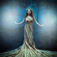 The Goddess - contemporary photograph powerful mythological female figure forest