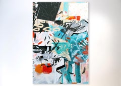 Into Nature - pittura contemporanea a tecnica mista con graffiti astratti e colorati