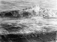 Wave II - Classic / Vintage Seascape: Charcoal on Paper