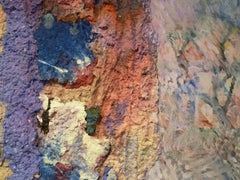 Sconia - contemporary abstract textured colorful mixed media painting on canvas