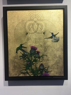 Oro 47 - exotic birds against gold background