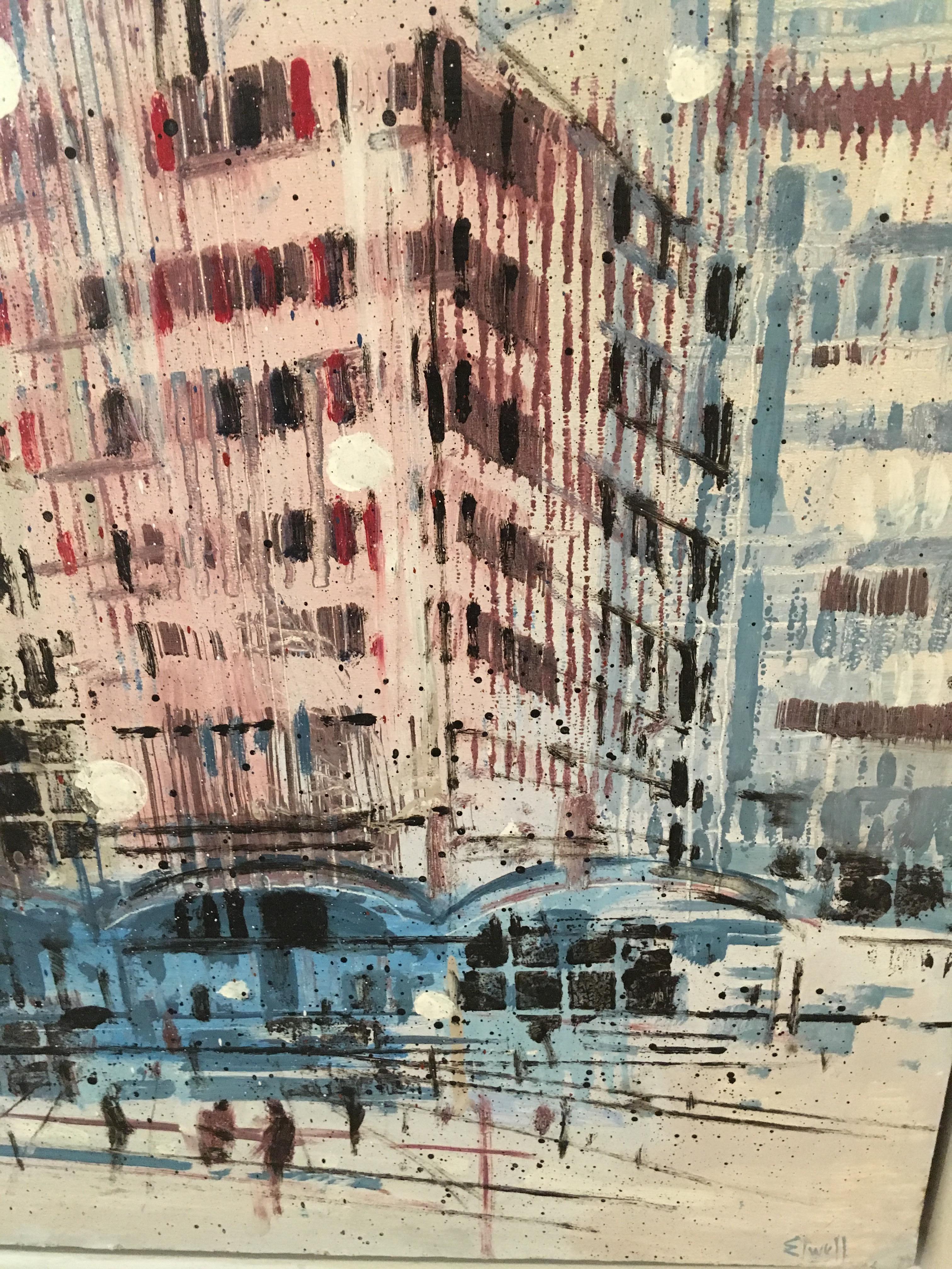 tall city painting