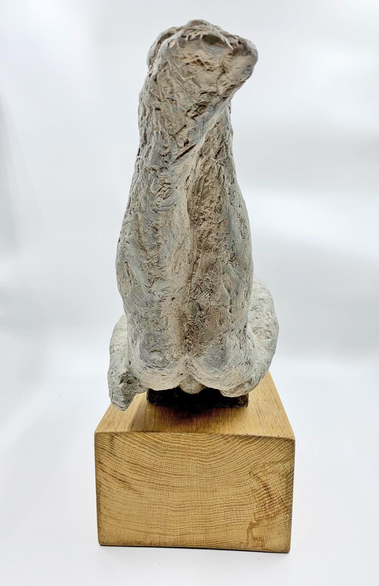 The Flying Man - sculpture figurative contemporaine en jesmonite - Gris Figurative Sculpture par Manny Woodard