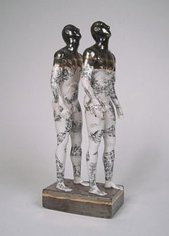 Two Pugilists Waiting for the Swifts - contemporary ceramic sculpture