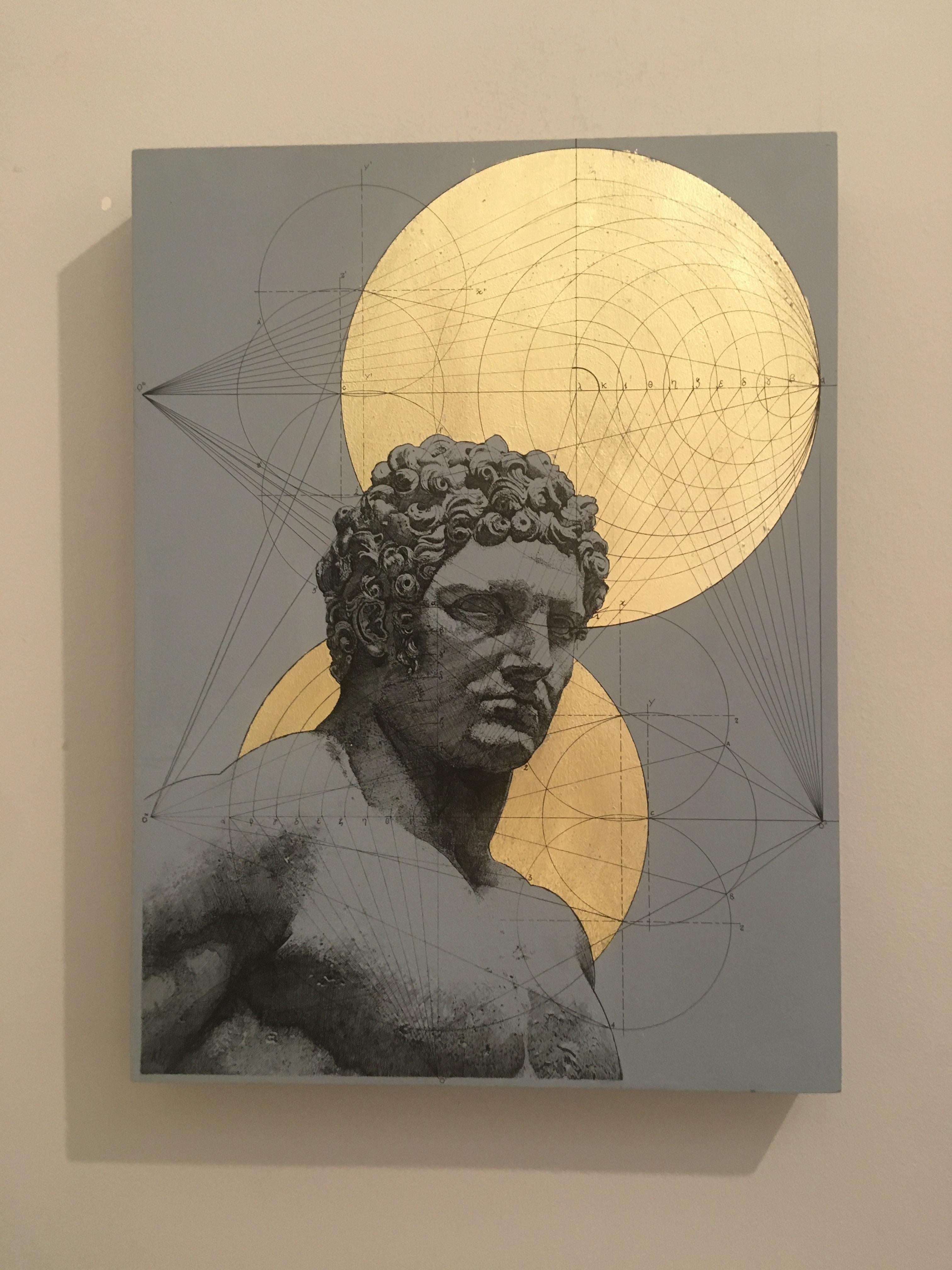 Hercules - geometrical deconstruction of a Roman statue of young Hercules - Art by Marco Araldi