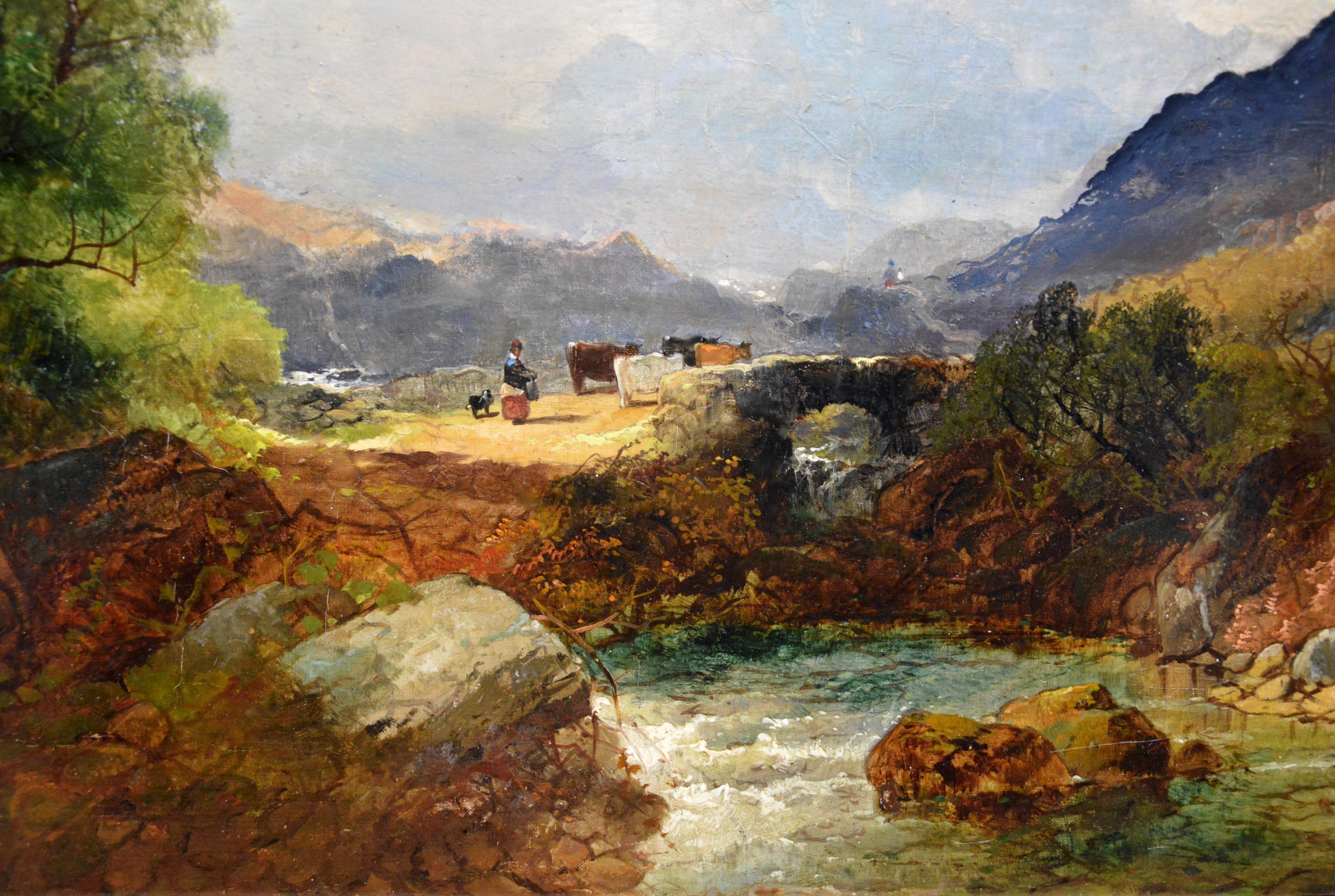 Snowdon, North Wales - Very Large 19th Century Oil Painting - Mount Snowdon 3