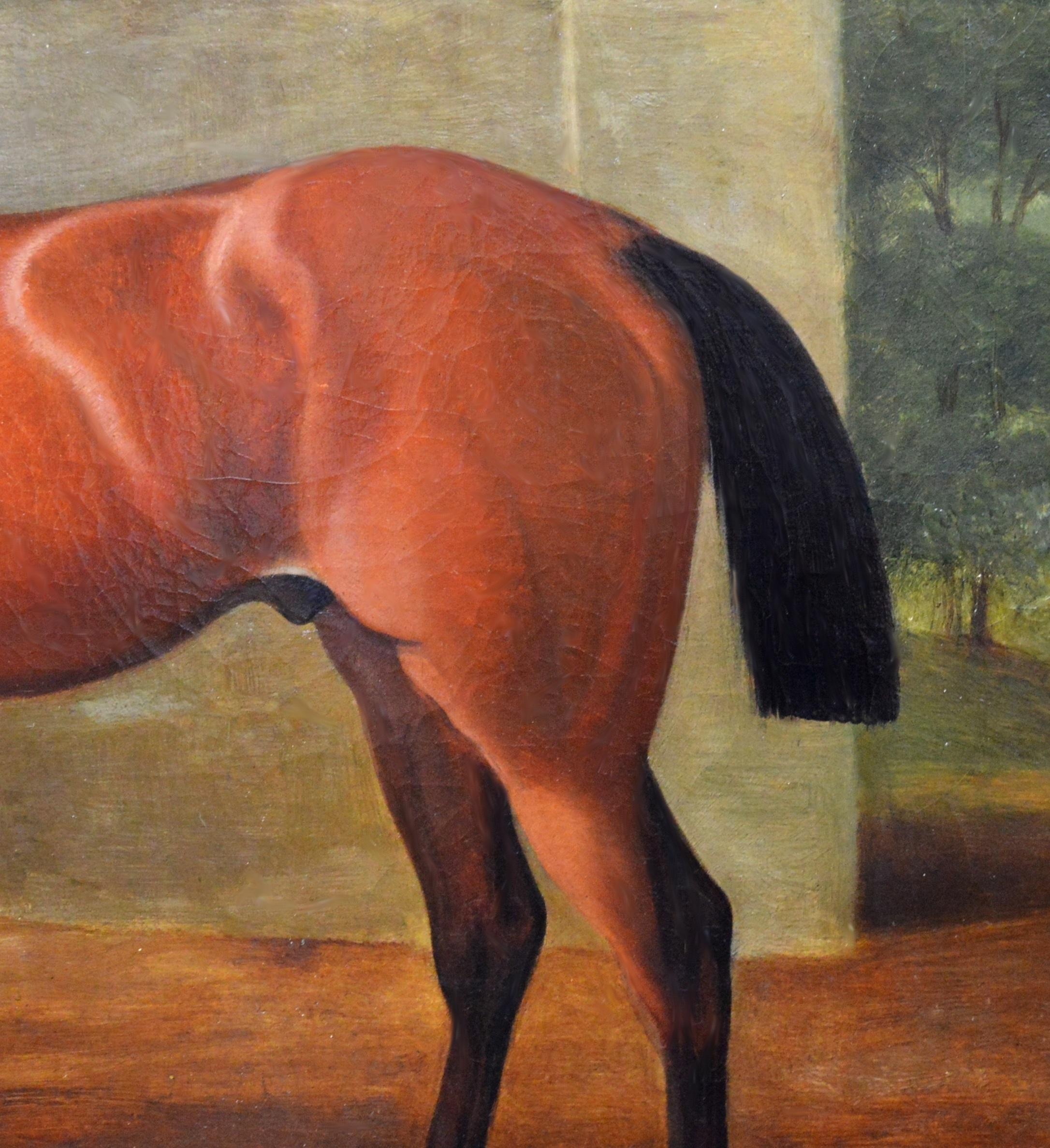 This is a large fine mid-19th century oil on canvas depicting a thoroughbred horse named ‘The Collier’ by the eminent Victorian artist John Paul (1804–1887). The painting is signed by the artist and dated 1859. It hangs in a newly commissioned fine