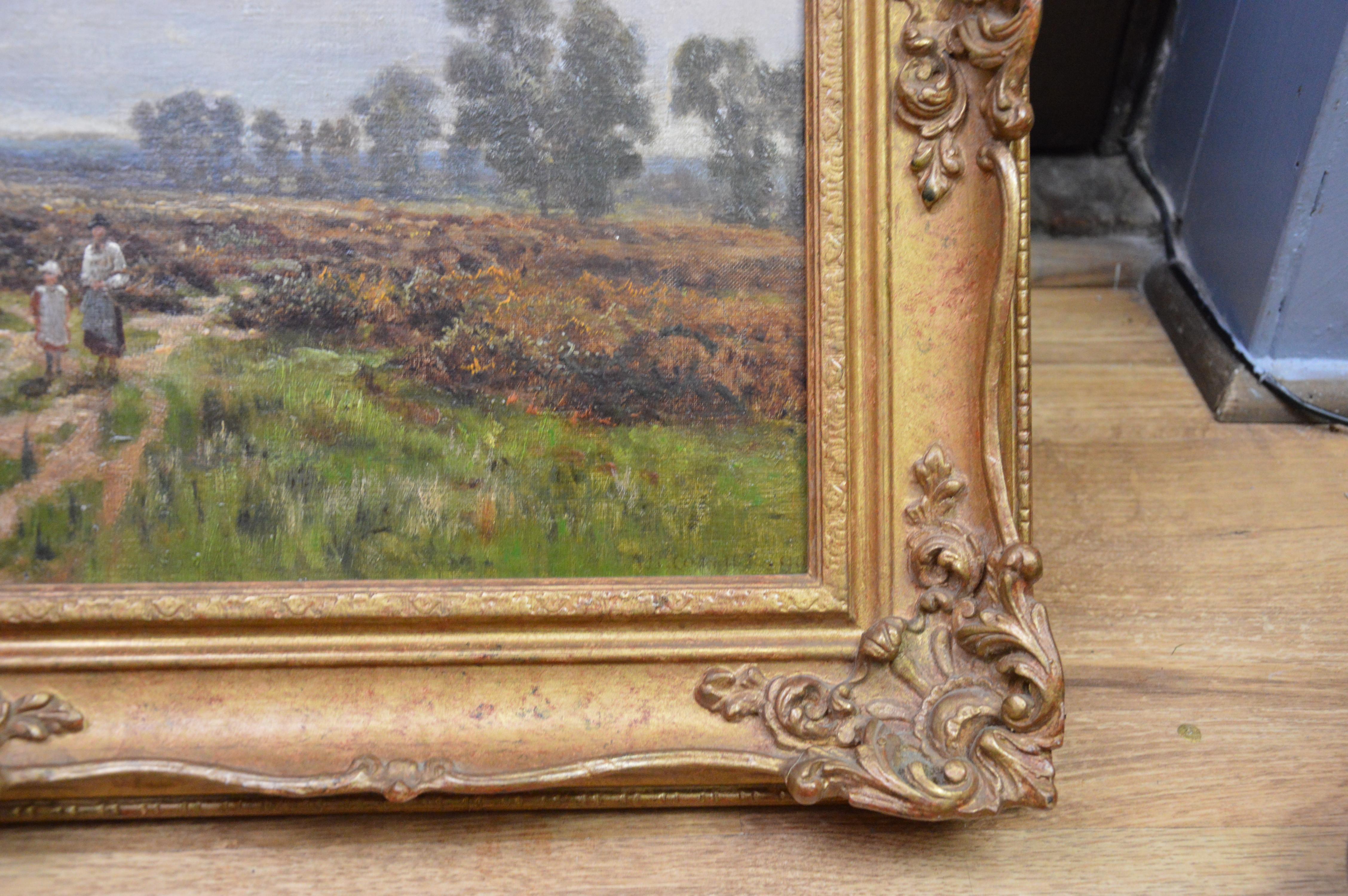 Near Stratford on Avon - 19th Century English Landscape Oil Painting Shakespeare 6