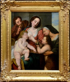 The Holy Family - 17th Century Old Master Oil Painting - Peter Paul Rubens